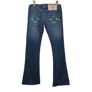 Vintage Y2k True Religion Billy Low Rise Bootcut Jeans Dark Wash Size 27